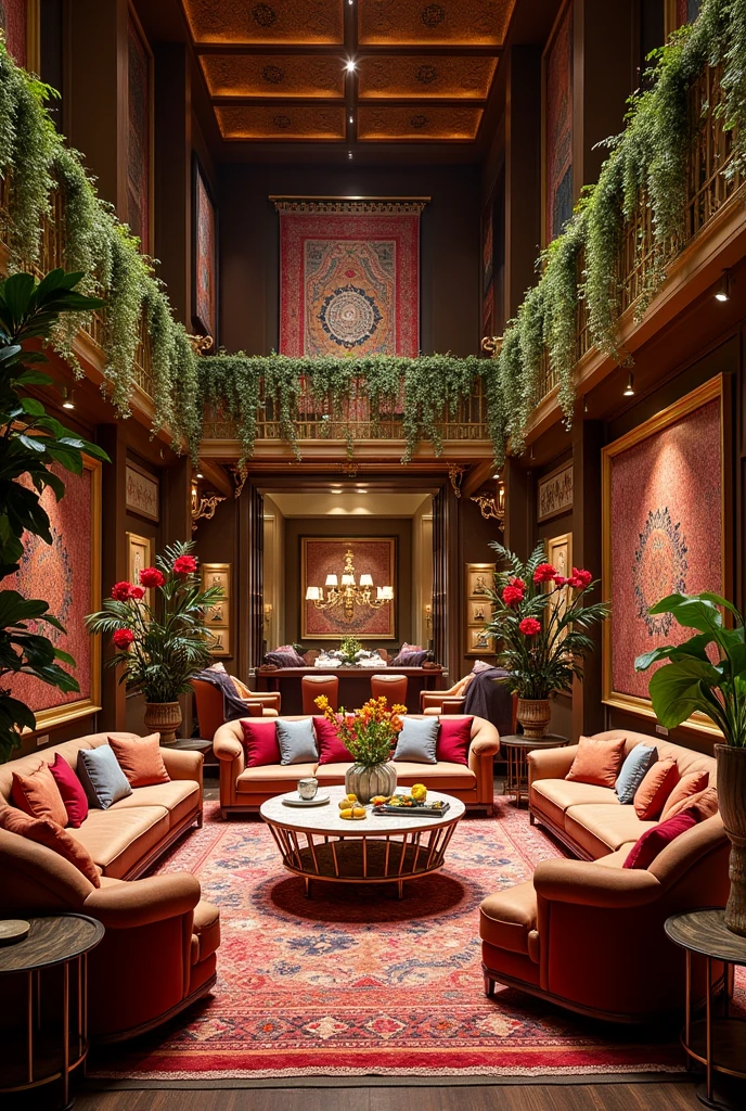 Luxury salon event decorated with Peruvian Andean culture