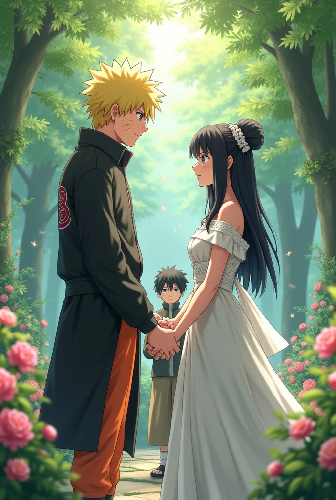 Naruto marrying Sasuke(Woman) while Hinata watches