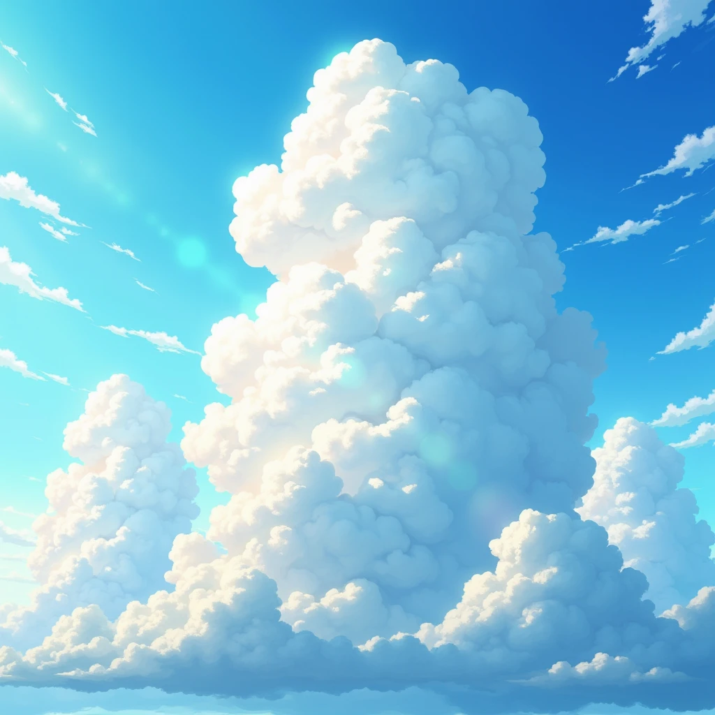 background。cumulonimbus。Summer sky。sunny。anime。