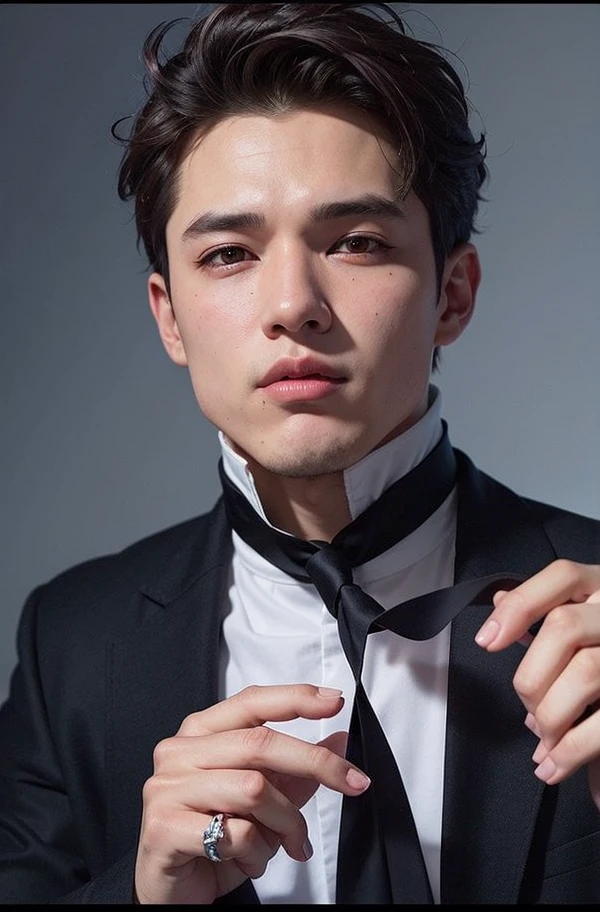 sharp man with black hood and a tattoo on his arm, Jungkook, Ulzzang masculino, Jung Jaehyun, em um moletom preto, homem sul-coreano, vestindo um moletom preto, Jinyoung Shin, taejune kim, adorable and pale korean face, hyung tae, profile picture with headshot, inspirado em jeonseok lee, em um moletom, rosto preciso do Jimin