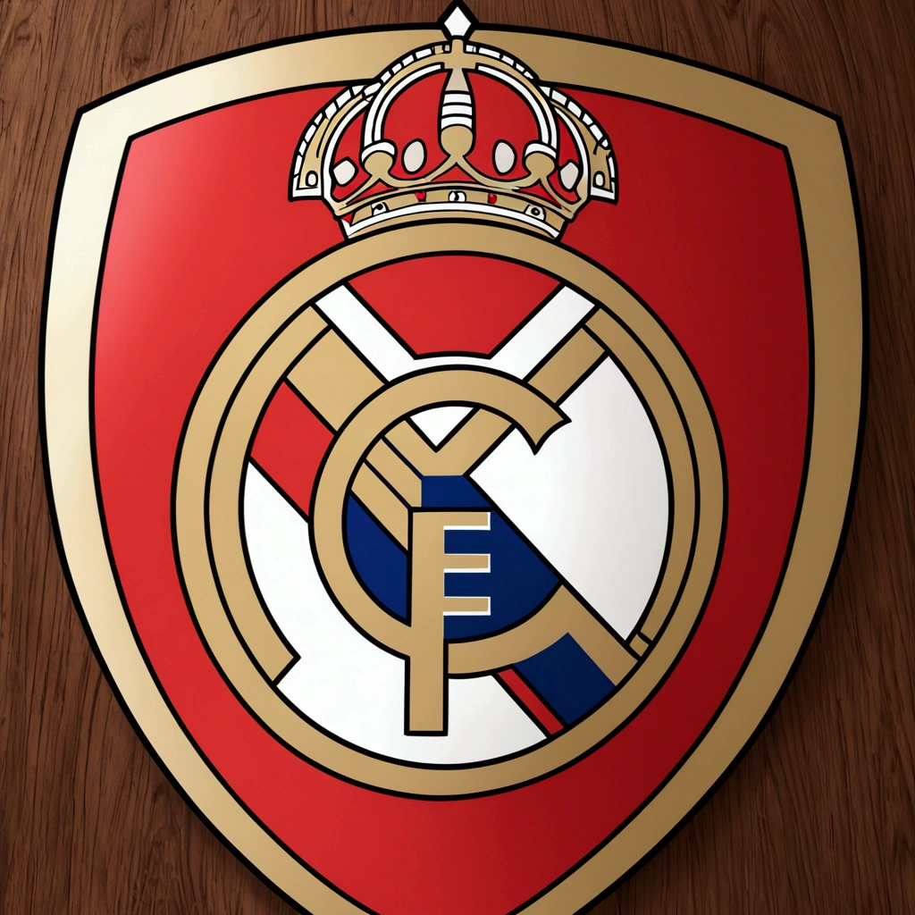 Merging the Arsenal crest and the Real Madrid crest
