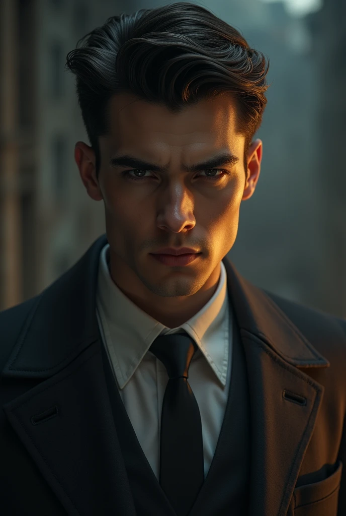 Young mafia man on book cover
