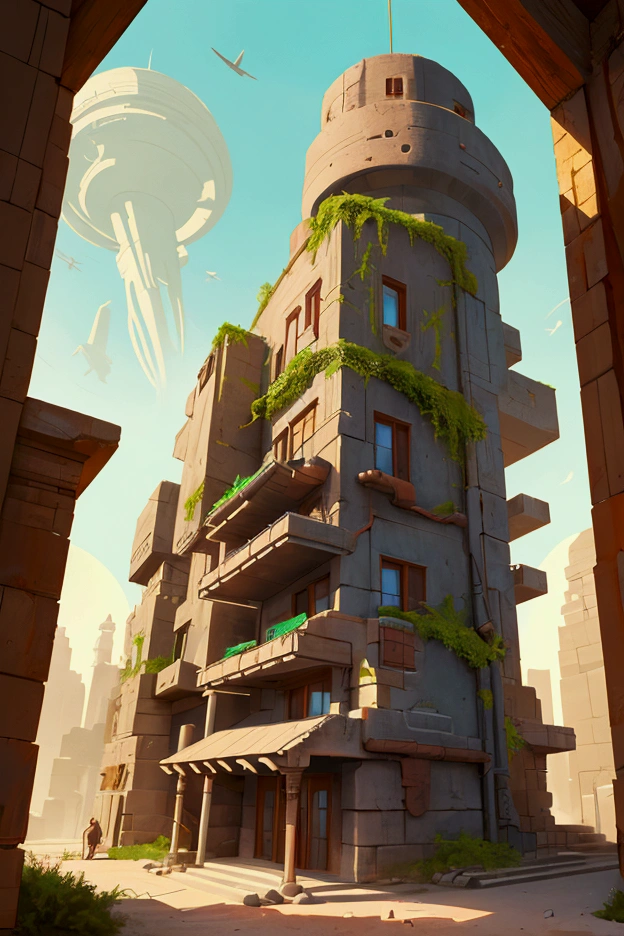 Concept Architectural Design,Ancient charm,Retro Future,