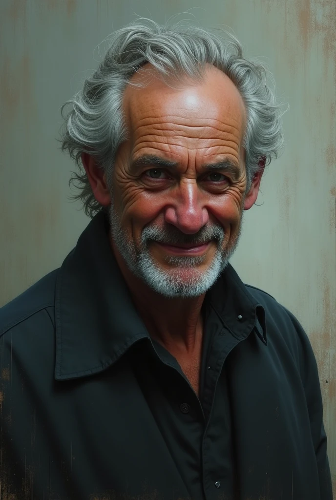 A man with broken heart and smiling face
