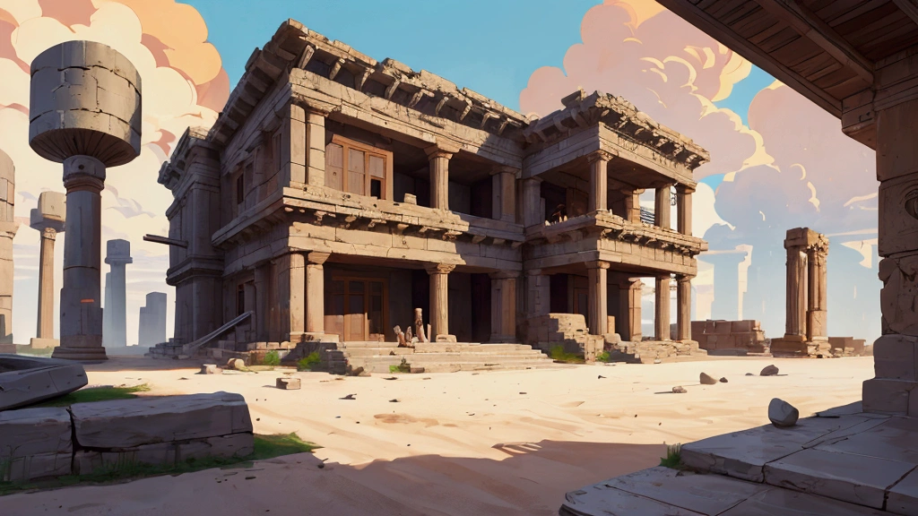 Concept Architectural Design,Ancient charm,Retro Future,