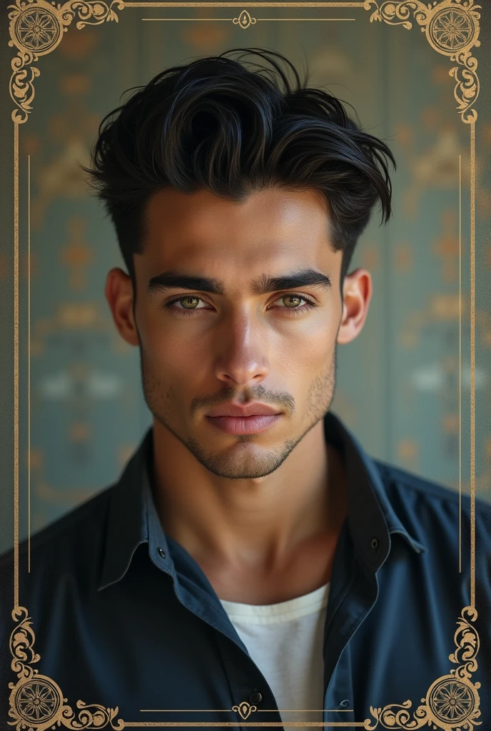 Young man on book cover