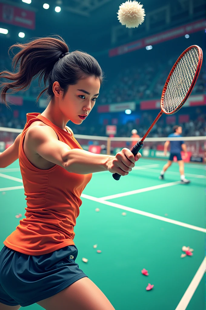 Attractive badminton poster