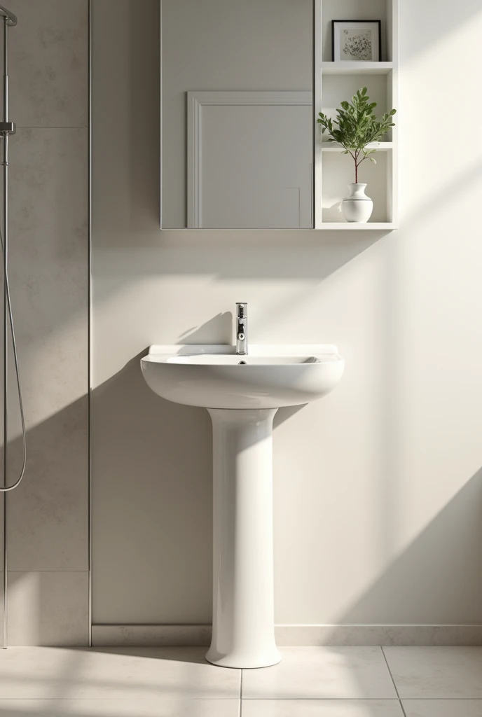 Normal bathroom sink from the front