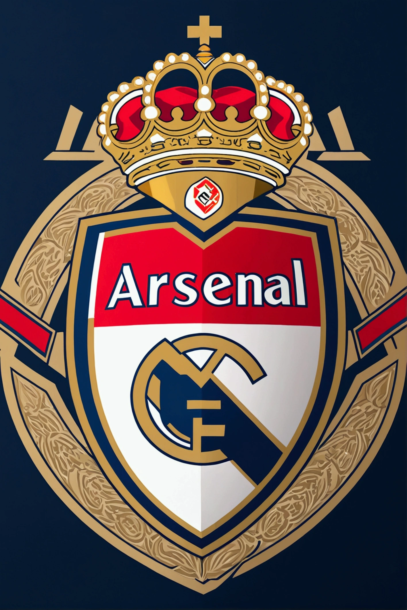 Merging the Arsenal crest and the Real Madrid crest
