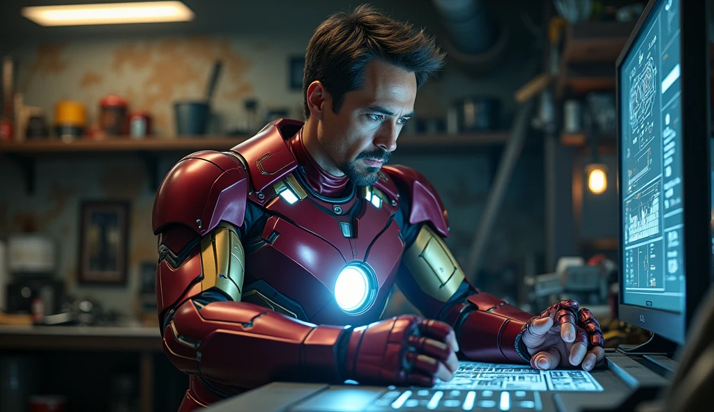 Scene 32: Preparation
Tony Stark prepares for the next battle, leaving no room for error. His new mantra, "No Crumbs Left," drives him