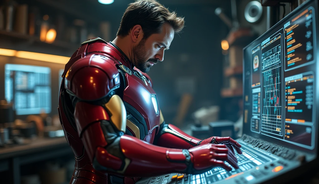 Scene 32: Preparation
Tony Stark prepares for the next battle, leaving no room for error. His new mantra, "No Crumbs Left," drives him