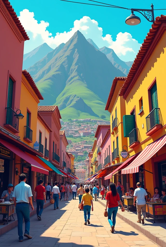 Make a cartoon image of the department of La Paz, Bolivia
