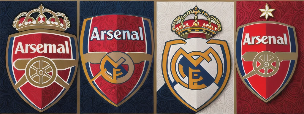 Merging the Arsenal crest and the Real Madrid crest