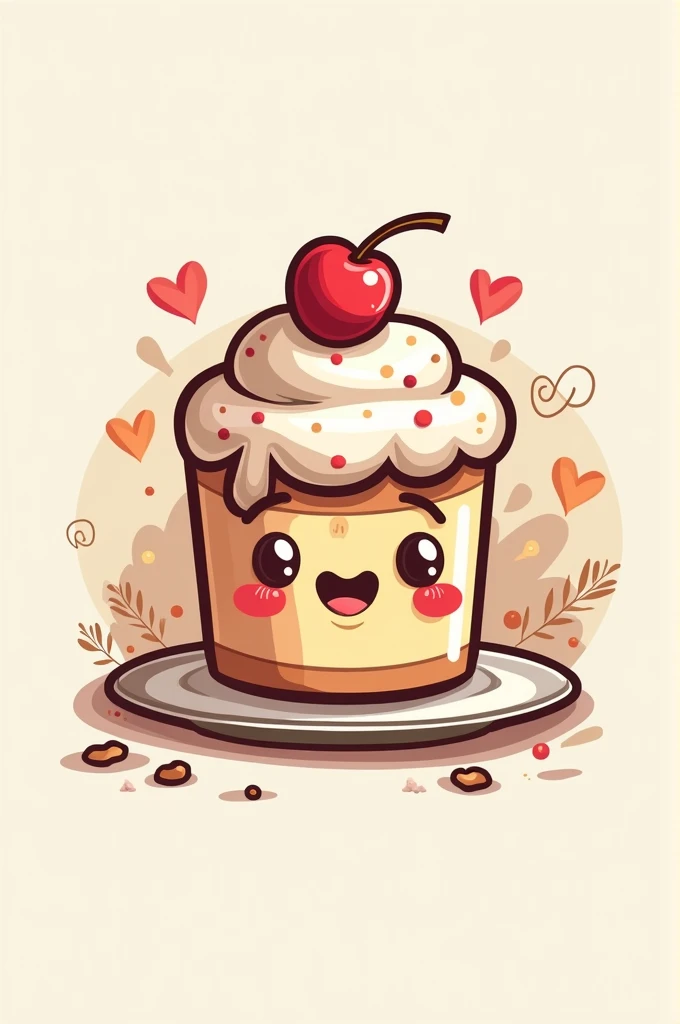 A logo for the restaurant 
Where cake and pasteries are been prepared 
