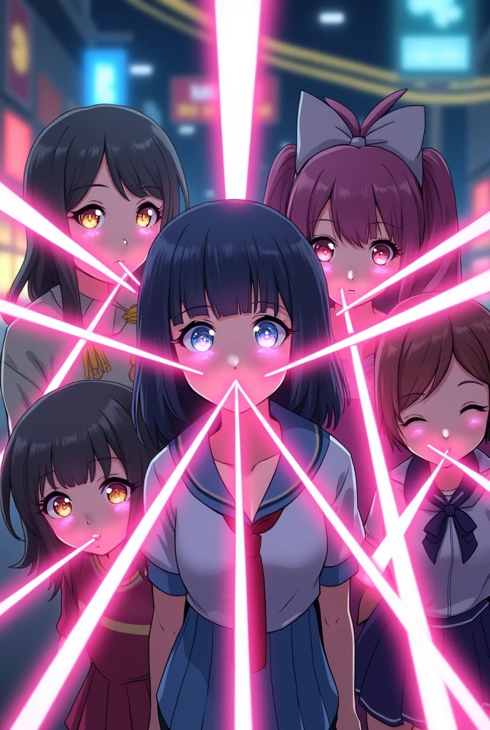 Laser Eyes Club, Cute Girls, Japanese, Community,Lasers coming out of the eyes