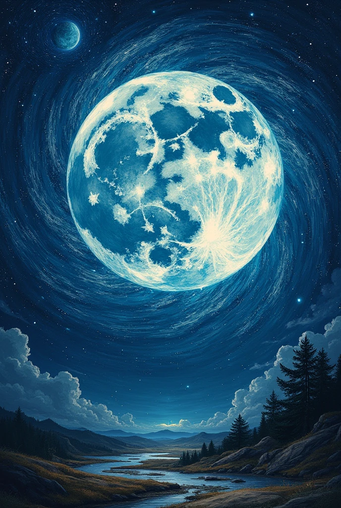 The starry night only the moon must be like that of soul eater