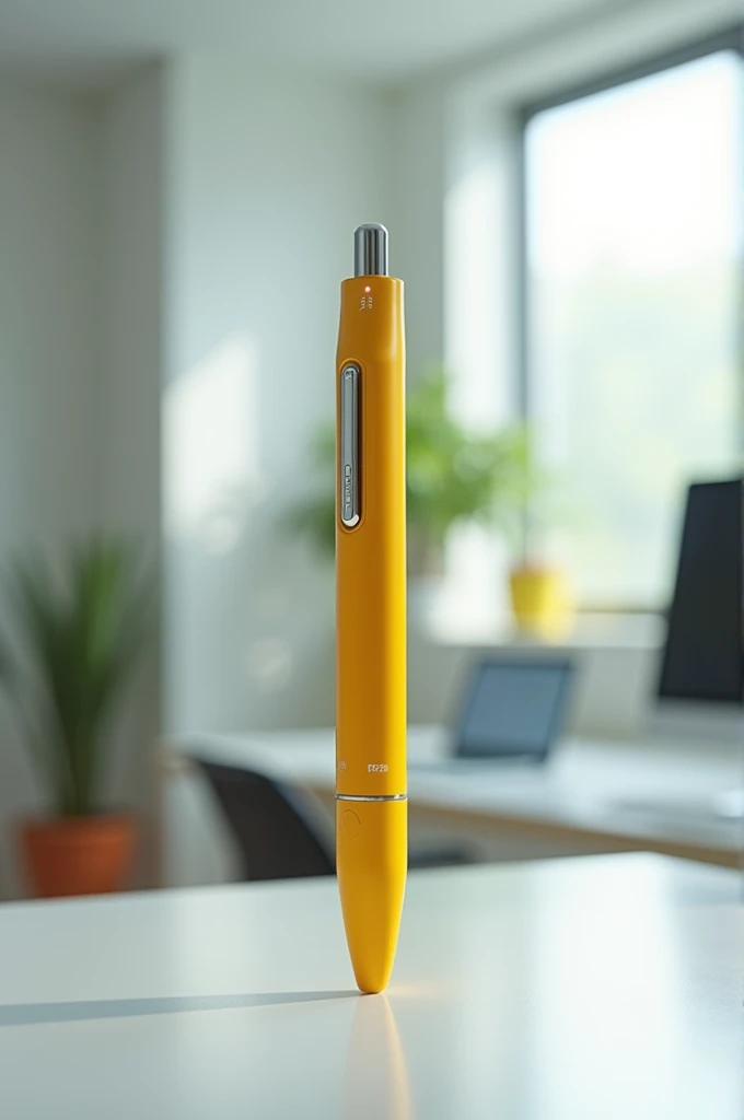 Yellow smart pen with body temperature and blood pressure sensors