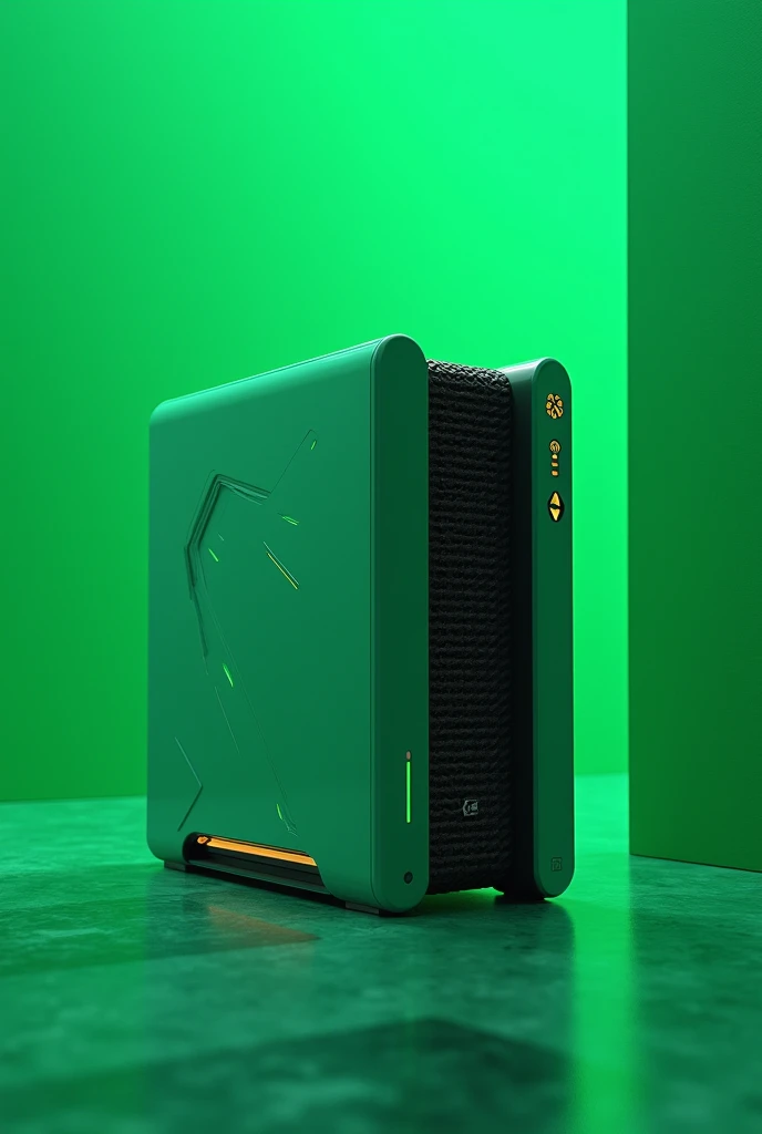Make me a 2024 computer with a green background