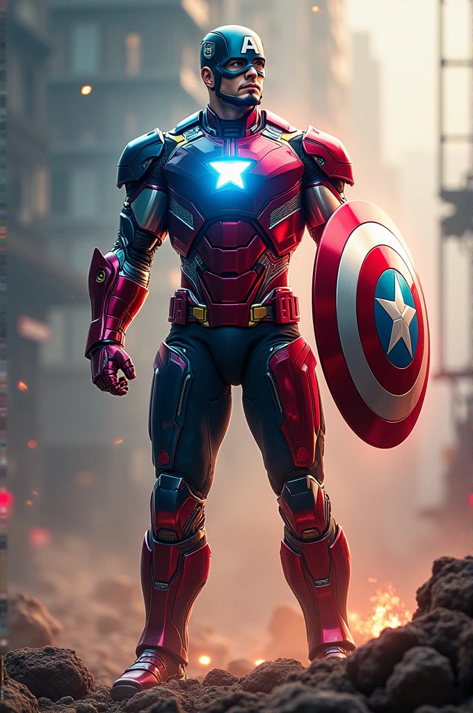 Captain America and iron man's mixture 