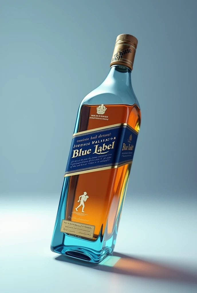 Whisky blue label de jhonny walker, just the bottle, the bottle is a little tilted, instead of blue label in the center, says the phrase Let&#39;s go