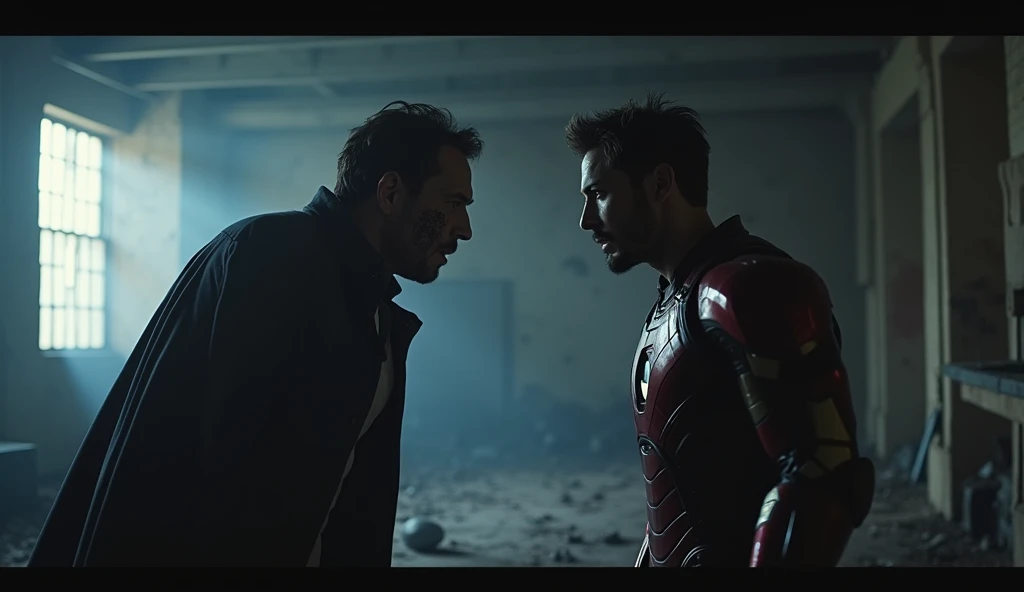 Scene 35: Villain’s Last Stand
"Crumbs," barely alive, makes a final, desperate move against Tony Stark. The scene is dark, filled with tension