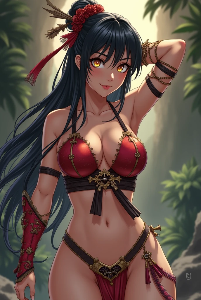 A pornographic nude anime woman warlord