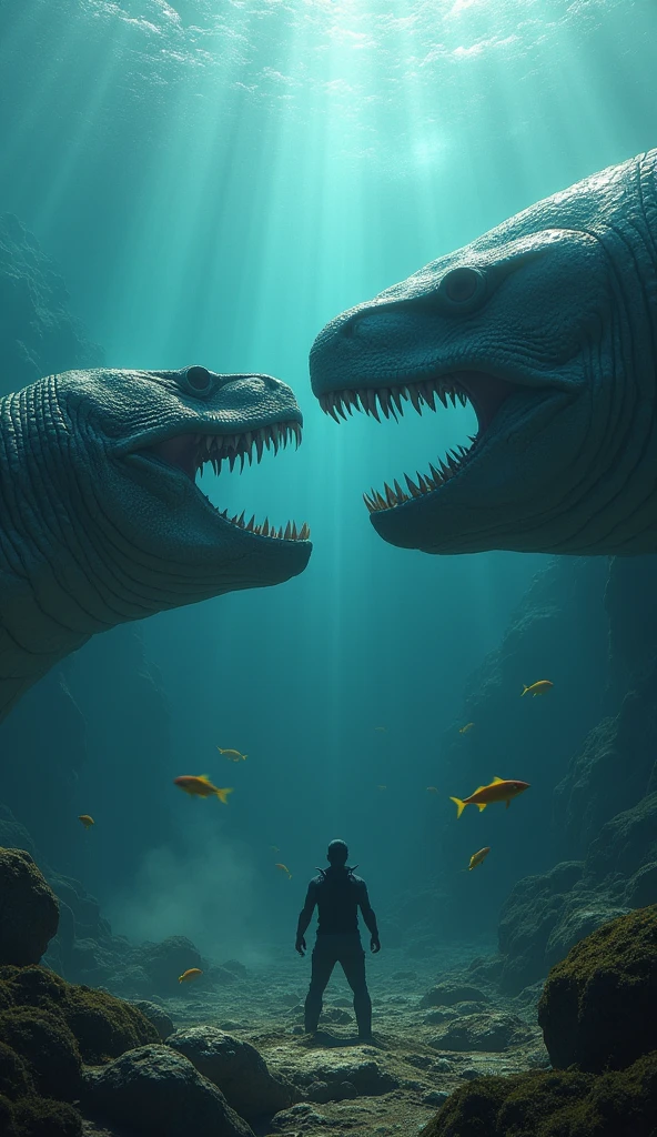 Titanoboa vs megalodon bettle face to face
