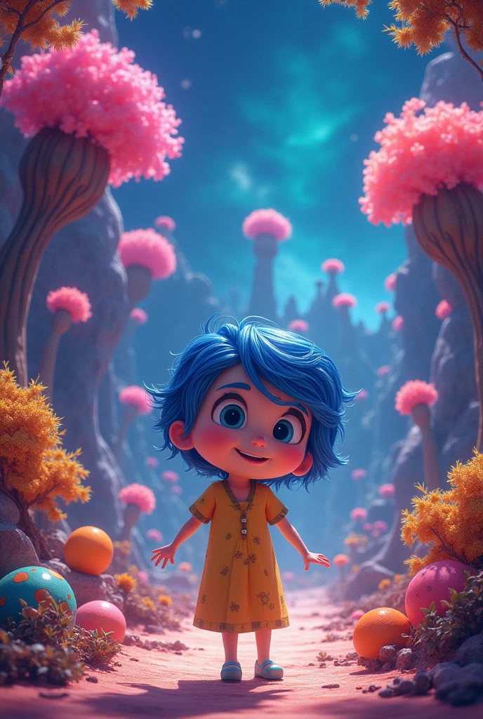 Creat an image name with "Mckale @ 6" inside out movie theme