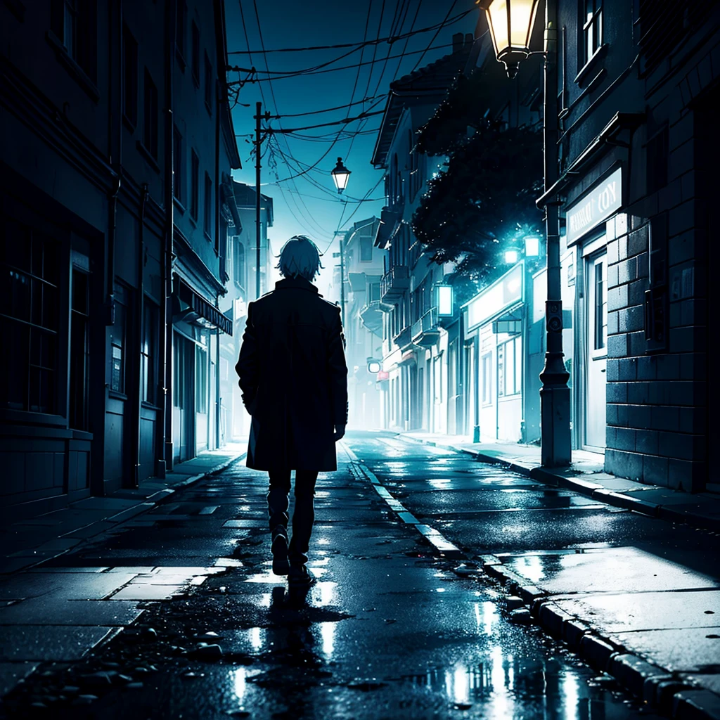 Overlay the image with the following text in a stylish, reflective font:
"Hello darkness, my old friend
I've come to talk with you again
Because a vision softly creeping
Left its seeds while I was sleeping
And the vision that was planted in my brain
Still remains
Within the sound of silence
In restless dreams, I walked alone
Narrow streets of cobblestone
'Neath the halo of a street lamp
I turned my collar to the cold and damp
When my eyes were stabbed by the flash of a neon light"