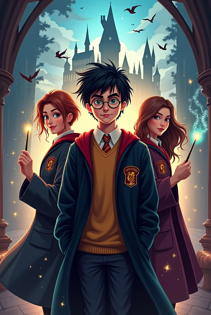 A cover for a Wattpad book about Harry Potter 