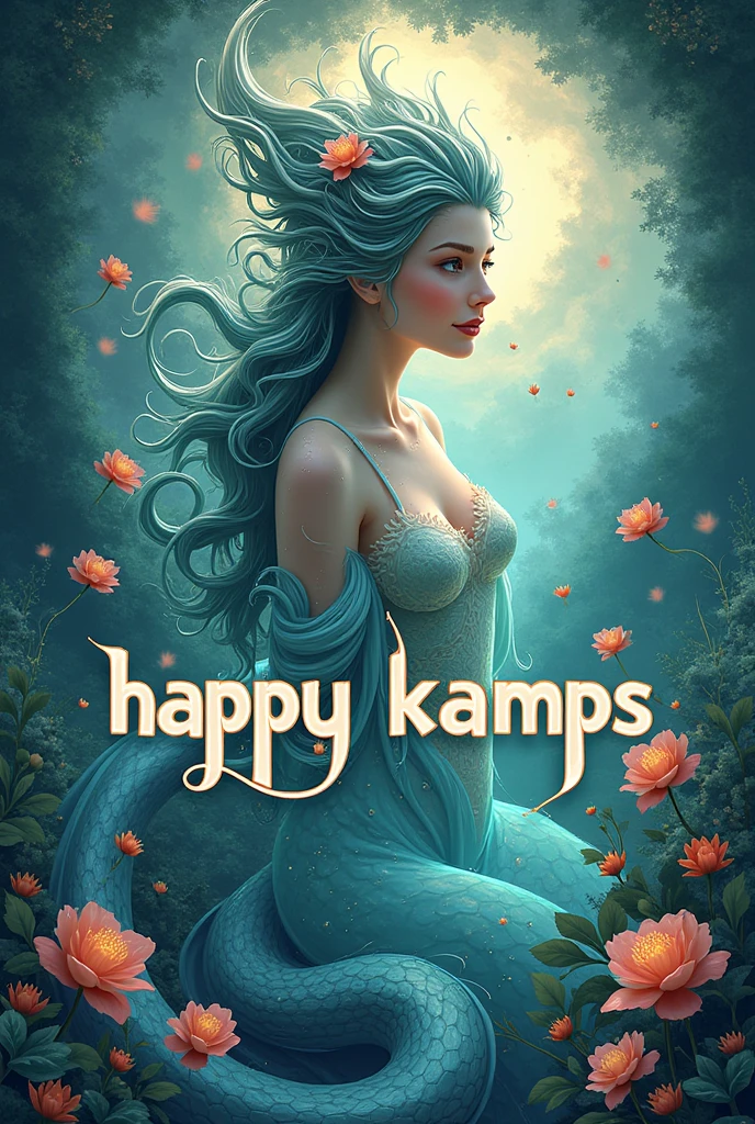 Desain tulisan happy kamps, Cool, fantasy, naga, Pretty girl