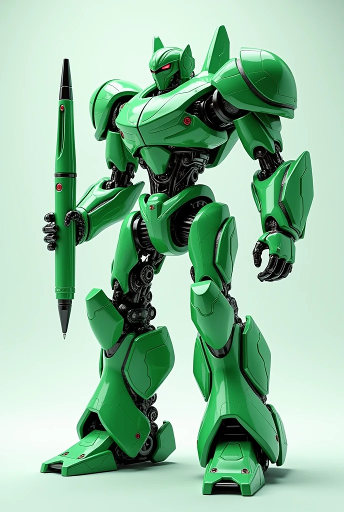 Multifunctional green transformer robot pen 
