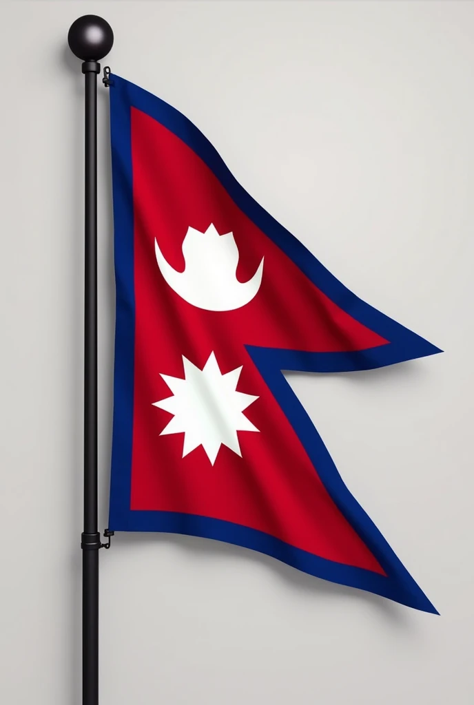 Create a professional Nepali flag with volleyball logo