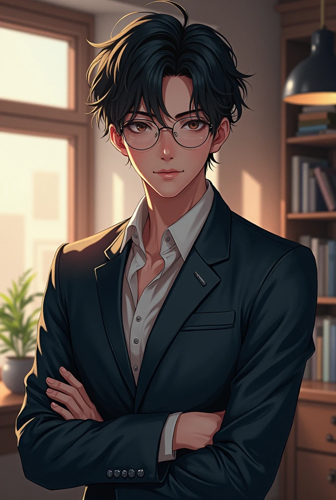 My favourite youtuber tube sensei character similar carecter make but hi look like a genius. My character is boy and his age 25 year old . No small and attrective good looking face