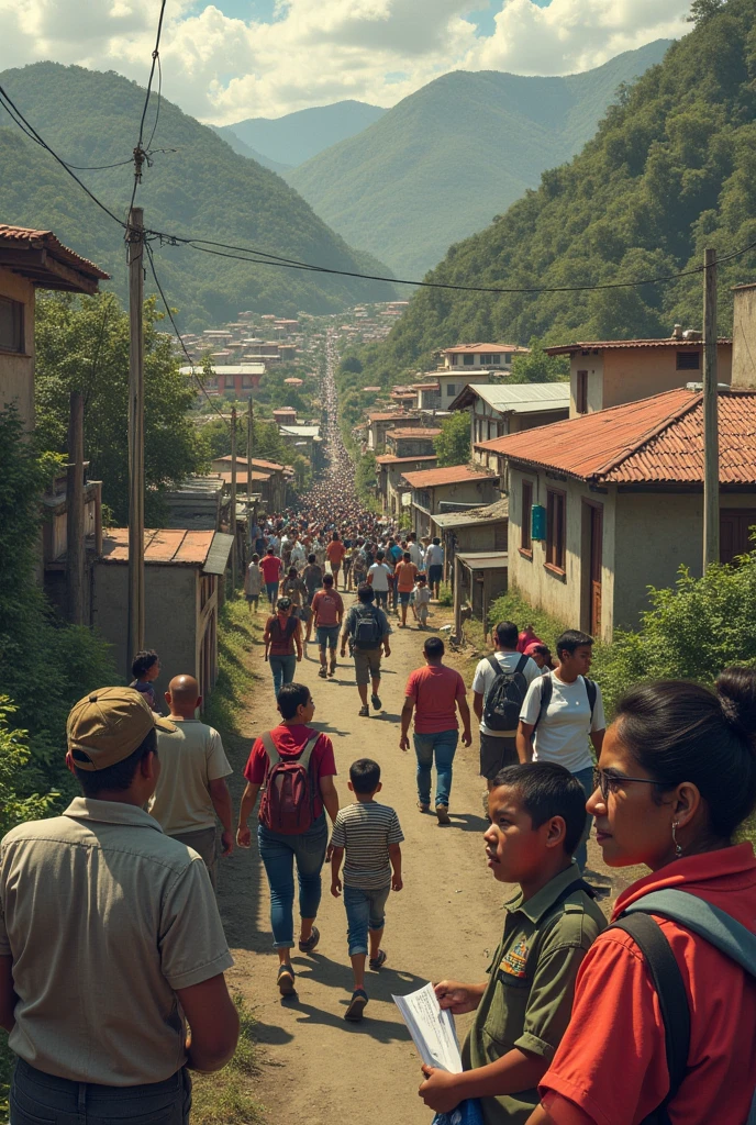 I want a representation of migration in Ecuador and its consequences.