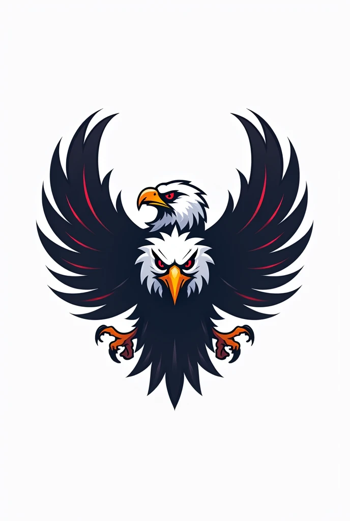 create a sports store logo with an eagle drawn on it store name: RaidSports