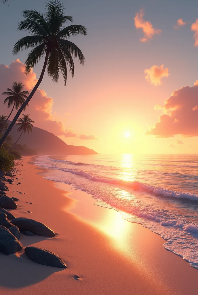 Sunrise in beach