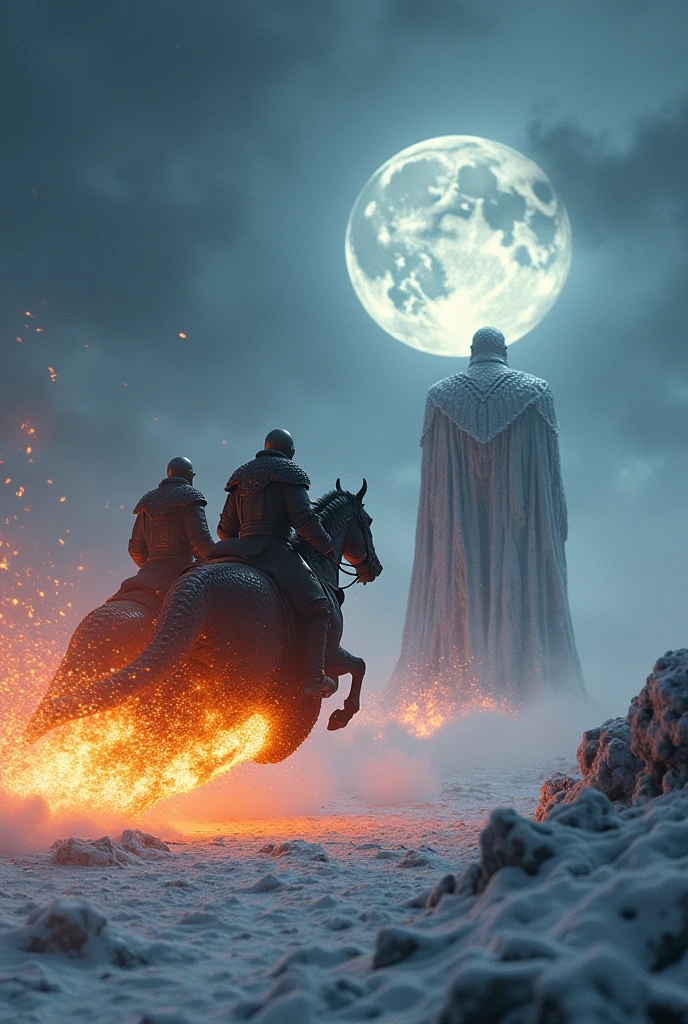 Targerians riding their grenades against the Night King