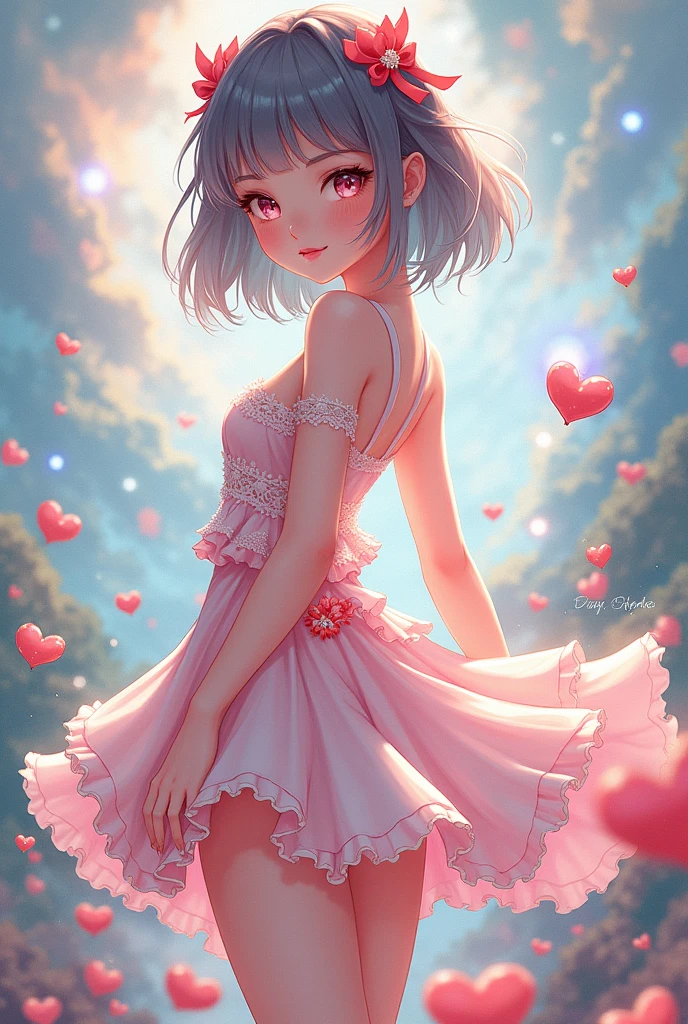 Create a femboy, anime style