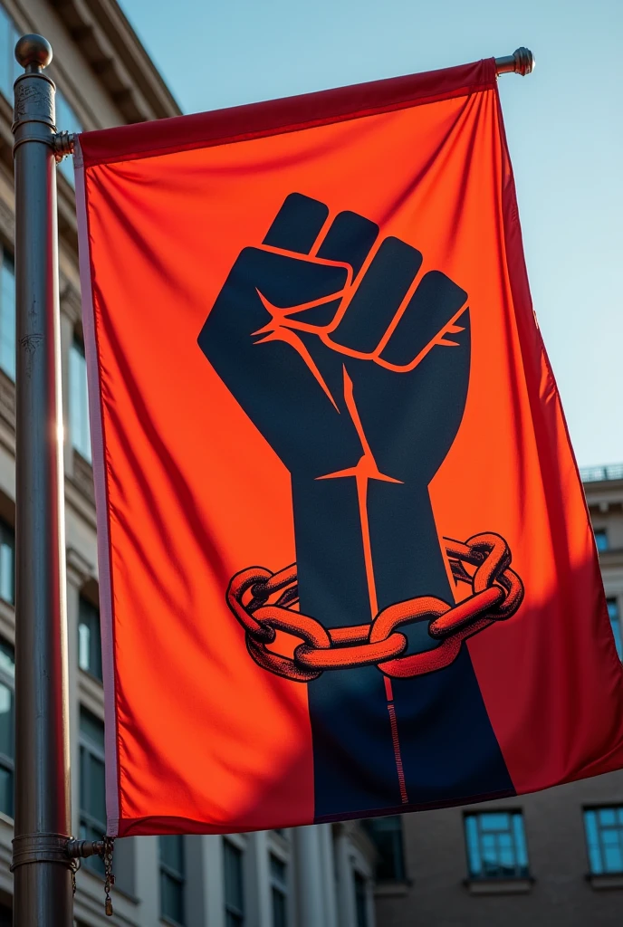 Flag size 20*30cm with anti-corruption symbol