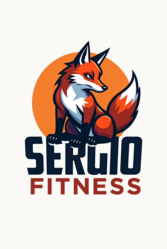 A logo that combines a fox with the words Sergio fitness