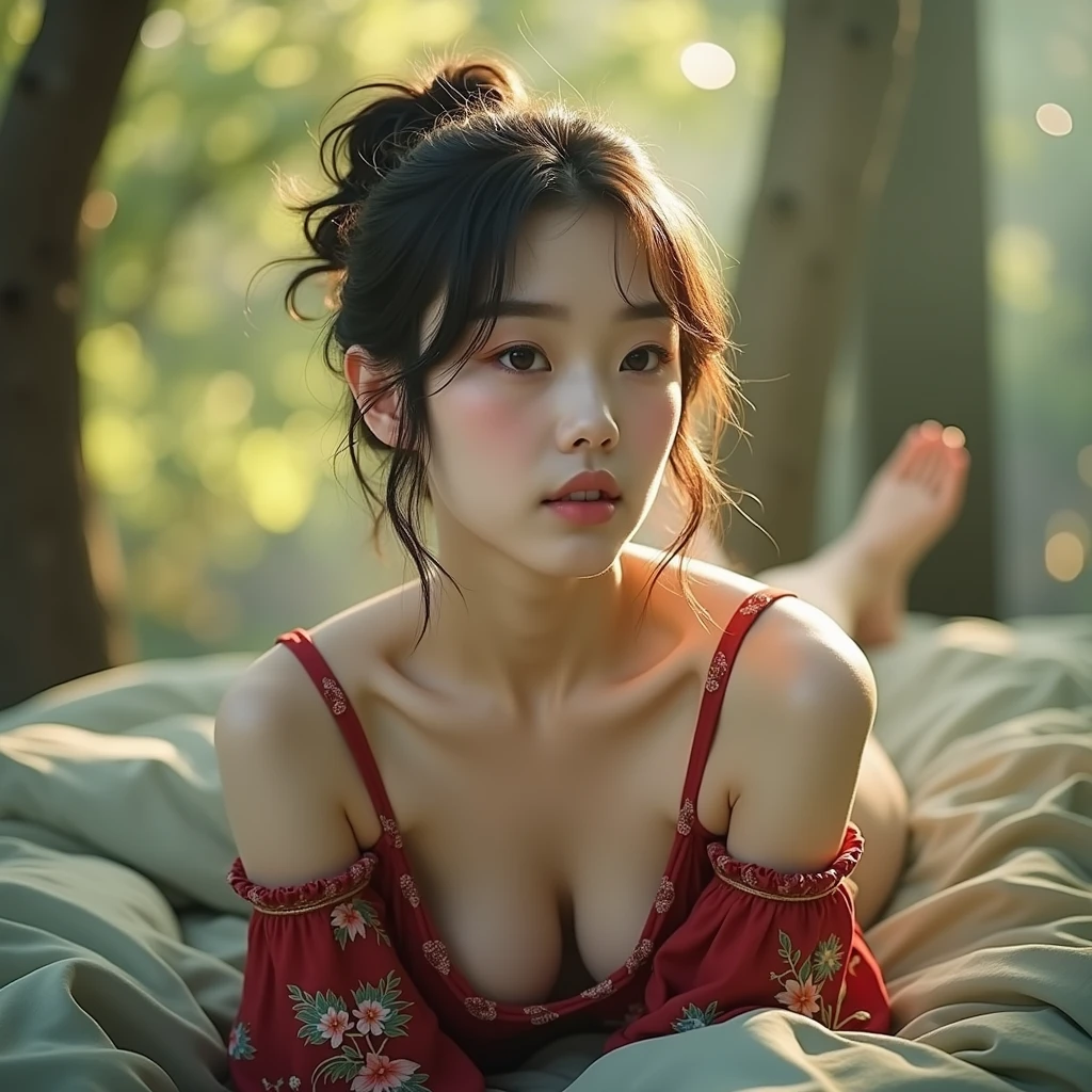 Realistic photo, 18 year old Japanese woman, nude, Lie on the bed with your legs spread, Detailed face and body, Natural light, High resolution, photoRealistic, (Highest quality,8k,High resolution,masterpiece:1.2),Very detailed,(Realistic,photoRealistic,photo-Realistic:1.37),Realistic skin texture,Fine eyes and lips,Beautifully detailed face,Long eyelashes,Smooth Skin,Natural body shape