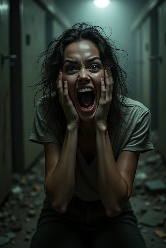 Woman in fear