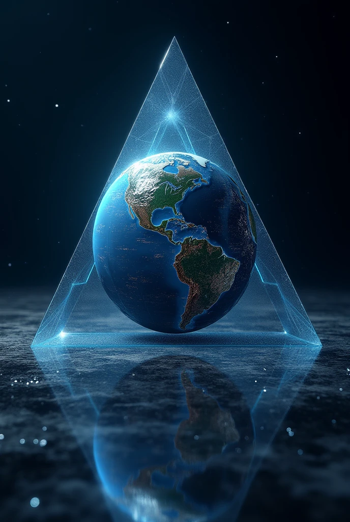 Planet Earth in the shape of a triangle