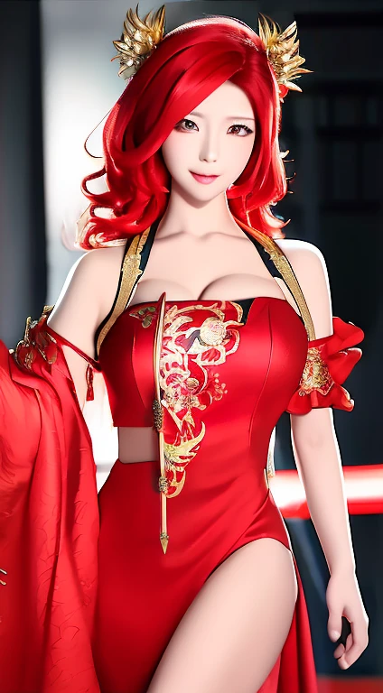 
Red Nine Tailed Dragon Girl, (Bright Red Hair), ((Big Hair)), double eyelid, Red clothes、Perfect figure, Nice face, Perfect Skin, black eye, spirit princess, The Age of Red、are shining on the distant planet Spica.、Red and pink rays、A beautiful comet flies by、
