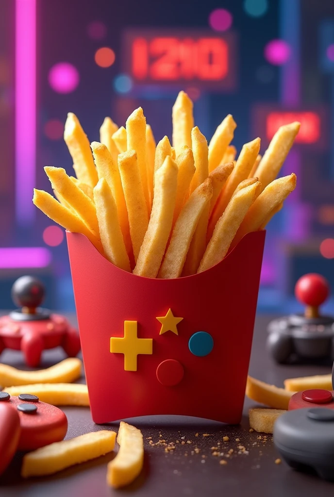 image of video game themed fries