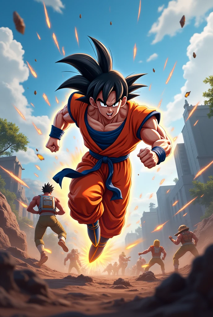 Goku playing bgmi