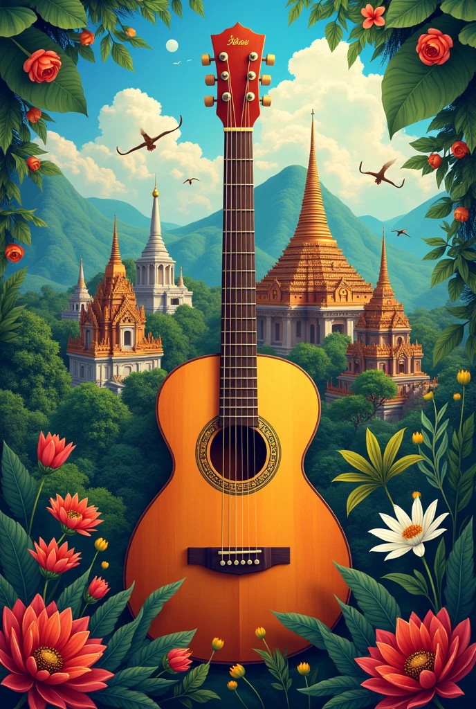 Thailand + Vietnam + Laos + Myanmar + Cambodia + Malaysia + Indonesia + Philippines + Brunei + guitar
