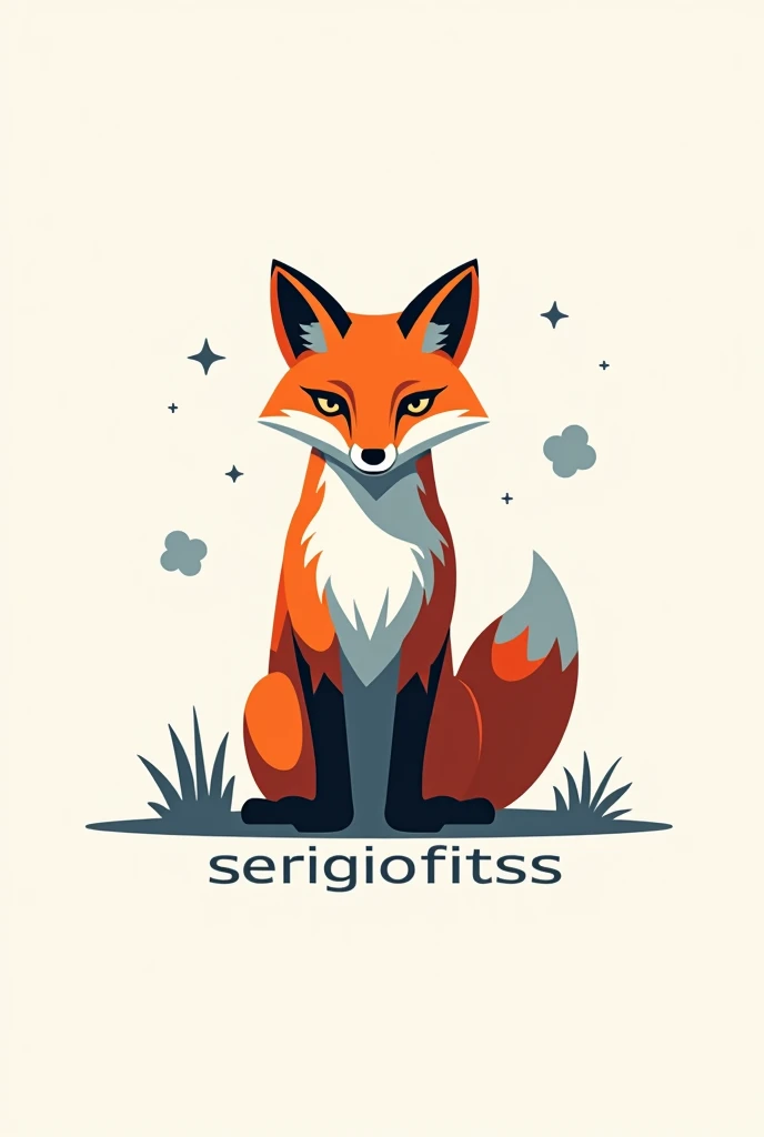 A logo that combines a fox with the words Sergio fitss