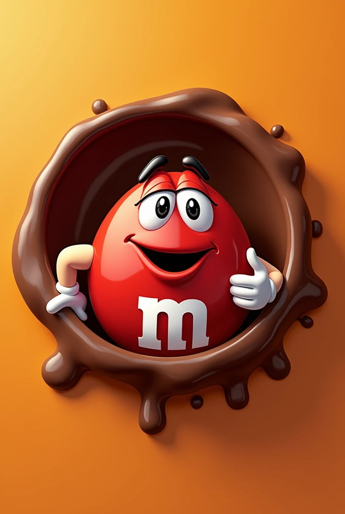 Logo for m&m chocolate that melts in your mouth